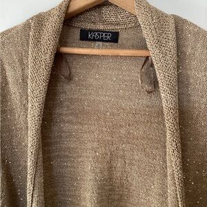 Kasper long-line gold swearer with sparkles